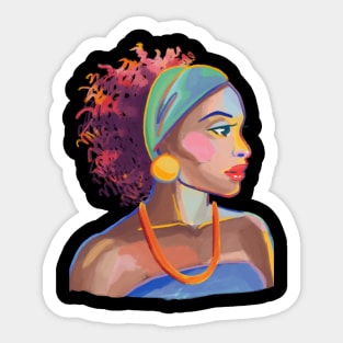 Cute Afro Women Sticker